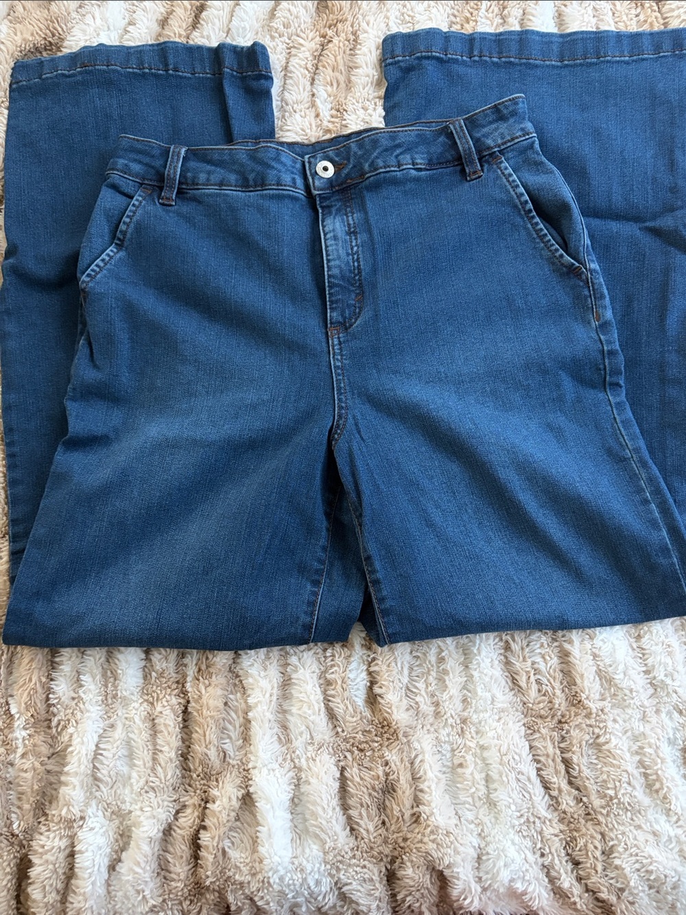 Style & Co. Wide-Leg Jeans in Classic Blue